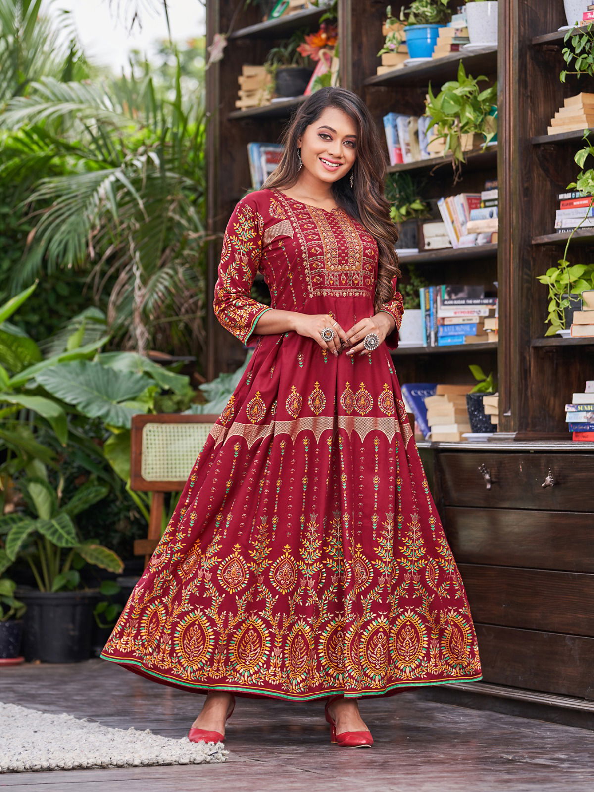 Akansha Vol 1 By Rangjyot Rayon Anarkali Kurtis Catalog